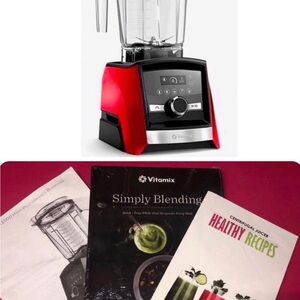 Vitamix Ascent Series A3500 Candy Apple Red Five Program Settings Recipes Book